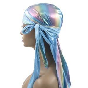 Magnifique Durag Ondulé pour Hommes, Bandeau en Satin Soyeux, <span class=keywords><strong>Bandana</strong></span> en Satin Duragsic avec Longue Bande en Polyester Respirant - Product Image 2