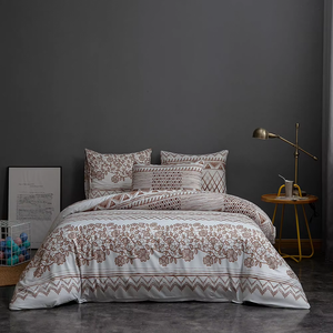 Set di biancheria da letto tessile per la casa estiva in 3 pezzi. Copertura in poliestere spazzolato con stampa floreale, set di <span class=keywords><strong>lenzuola</strong></span> e federa - Product Image 3