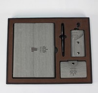 Meilleure vente carnet de notes et stylo d'affaires avec porte-carte et porte-clés pour cadeau de fête des pères pour papa