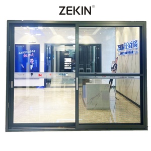 Tùy chỉnh nhôm cửa trượt năng lượng hiệu quả đôi Tempered Glass tránh Hurricane-tác động với đường sắt cửa trượt để bán - Product Image 1