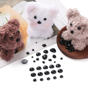 Patchs oculaires semi-ovales noirs en acrylique pour poupées et jouets faits main, 2 à 4 ans, unisexe, printemps 2025, origine Yiwu - Product Image 4