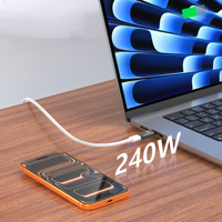 Adaptor Magnetik USB-C 240W 8k 60hz 120gbps USB4.0 Tipe C ke Tipe-C Pengisi Daya & Konverter Data untuk Ponsel & Laptop