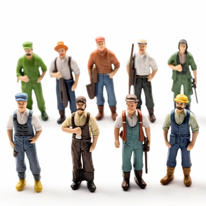 Figure d'azione del modello delle persone dell'agricoltore <span class=keywords><strong>personaggi</strong></span> dei cartoni animati in plastica 3d giocattoli modello figure umane in miniatura personalizzate figurine di persone in pvc - Product Image 1