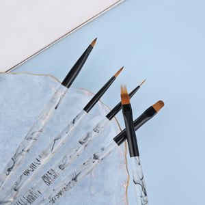 Kit de Pinceaux à Ongles avec Manche en Strass pour Nail Art, Effet Ombré, Rond, Plat, Liner, Forme Ovale, pour Peinture au Gel et Manucure en Salon - Product Image 2