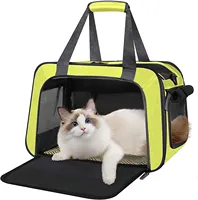 Sac à dos de transport pour animaux de compagnie réglable, luxueux, portable, imperméable, pour voyages en plein air, pour chat et chien, avec fermeture à glissière