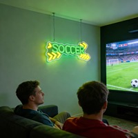 Enseigne néon LED de football Neonawall Sports, indice de protection IP65, décor mural à intensité variable pour salle de jeux, cadeau idéal pour les fans de football