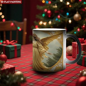 Taza Mágica Personalizada con Diseño de Pareja, Negra Esmerilada, 11 oz, Cerámica, Sensible al Calor - Product Image 2