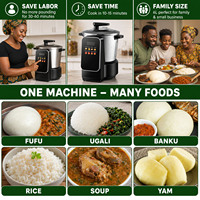 Máquina Eléctrica Inteligente de 6L para Hacer Fufu, 900W, con Función de Inmersión Automática, para Fufu, Nshima y Sopa de Arroz