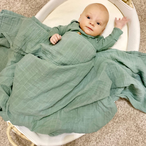 Kangobaby מחיר המפעל מותאם אישית 2 שכבות מוסלין עוטפת 110*120 ס "מ בד אורגני בטוח כותנה תינוק מוסלין - Product Image 4