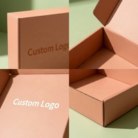 Boîte d'expédition en carton ondulé portable avec logo personnalisé et gaufrage, emballage cadeau de luxe écologique pour vêtements et artisanat
