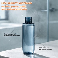 Botella Redonda de Spray Minimalista Premium en Azul Marino Mate con Tapa Pulverizadora, Envase de Tóner Recargable a Prueba de Fugas, Soporte ODM para Cosméticos