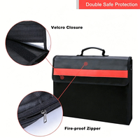 Bolsa de Hombro Ignífuga de Gran Capacidad, Organizador de Documentos de Fibra de Vidrio con Revestimiento de Silicona, Bolsa Impermeable para Archivos A4