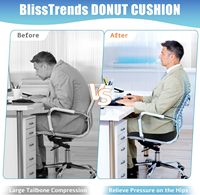 Coussin ergonomique en mousse à mémoire de forme pour soulager les douleurs du coccyx, personnalisable, amovible et lavable en machine, idéal post-partum, grossesse, hémorroïdes, bureau