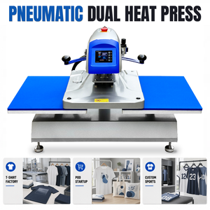 Termopressa 40x50 a Doppia Stazione Pneumatica ad Apertura Automatica per Sublimazione su T-shirt - Product Image 2