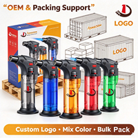 Briquet torche portable coupe-vent Dongyi, réservoir de gaz, flamme jet multicolore, approvisionnement direct usine FOB pour distributeurs mondiaux