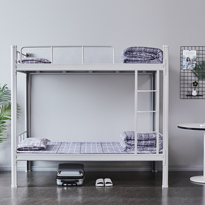Lit superposé moderne et durable pour adultes, structure métallique, deux couchages, convertible, avec rangement, assemblé, idéal pour chambre d'étudiant - Product Image 5