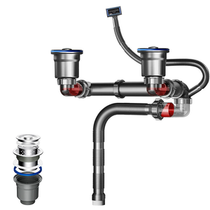 Escurridor de Fregadero de Cocina de Acero Inoxidable Gris Plateado, Tubos Dobles, Fácil Instalación, Moderno, Atractivo, Colador Estándar, Cubierta Superior de Metal - Product Image 6