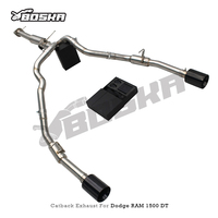 Tuyaux d'échappement à haut débit BOSKA Valvetronic pour Dodge RAM 1500 DT V8 5.7L 2015-2023, silencieux arrière en acier inoxydable 304, 1,5 mm