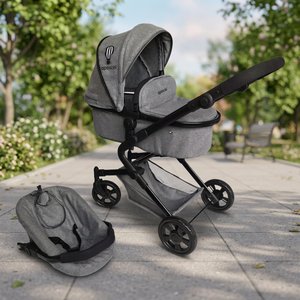Apexcel Toy Combi OEM ODM 3-in-1 Baby <b>Stroller</b> Highchair Twin Buggy Travel Cot Car Seat Bag Pram Jogger Metal Plastic Foam - Product Image 2