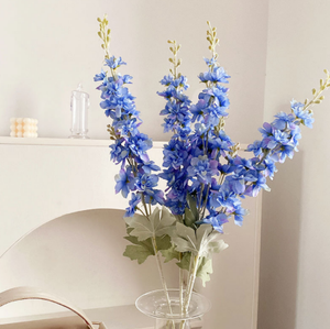 Gevlokt Delphinium Zijden Bloemen Tentoon Bloemen Bruiloft Decoraties Hyacinten En Phoenix-Staart Gras Kunstbloem - Product Image 3