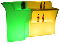 Bar à LED portable de 110 cm, alimenté par batterie, pour hôtel, salon, terrasse, comptoir de bar