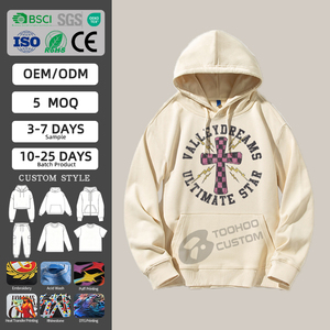 Sudadera con Capucha Personalizada con Logotipo, 500GSM, Estilo Urbano, Vintage, Lavado Ácido, Corte Recortado, Hombros Caídos, 100% Algodón Felpa - Product Image 1