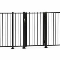 Clôture de piscine en aluminium robuste, barrière de sécurité pour enfants, panneaux de garde-corps métalliques antirouille pour installation résidentielle en arrière-cour, guide d'installation