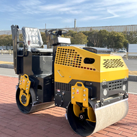 Rouleau compresseur vibrant de 1 tonne, mini-rouleau compresseur de haute qualité de 1 tonne, moteur EPA Euro 5, prix d'usine