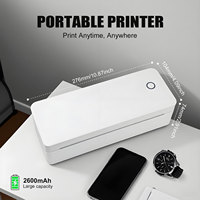 Impresora de documentos fotográficos de bolsillo portátil sin tinta Impresora térmica A4 de teléfono móvil inalámbrica digital portátil