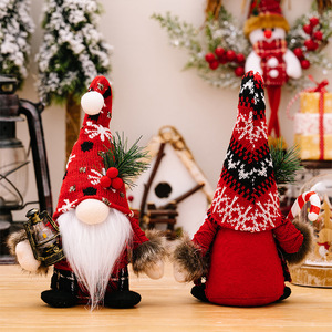 <b>Cloth</b> Christmas Decorations Pom-poms Knitted Curved Hats Dwarf Figurines Canes American Faceless <b>Dolls</b> - Product Image 3