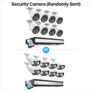 Système de caméra de sécurité IP66 étanche avec 8 caméras PoE 4K 8MP, détection humaine IA, vision nocturne couleur, NVR 4K 16 canaux et disque dur 4 To - Product Image 3