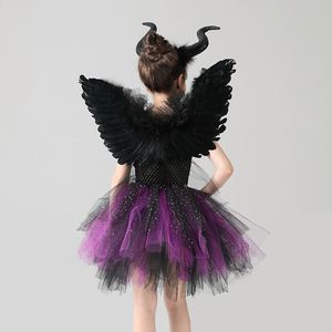 Robe Tutu de Sorcière d'Halloween de Haute Qualité pour Filles, Costumes de Démon pour Enfants, Tenues de Fête de Carnaval pour Personnages de Princesse de Télévision - Product Image 5