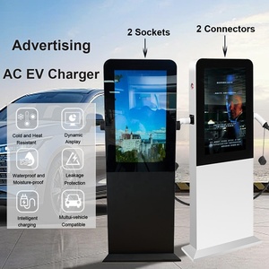 Nuevo HTYITONG 2x22KW 380V 32A*2, Dispensador de Piso con Doble Pistola, Estándar Europeo, PFID AC, Pantalla LCD Publicitaria, IP65 Impermeable - Product Image 2
