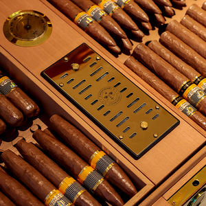 <span class=keywords><strong>FANXIANG</strong></span> cave en bois de luxe pour cigares charge usb serrure à empreintes digitales grande cave de bureau - Product Image 6