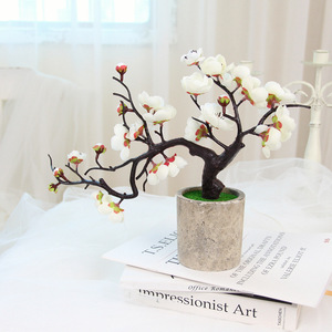 Bestseller Pulp Pot Wintersweet Set Retro Style Peach Blossom Home Decor Art Craft <b>Ornament</b> - Product Image 2