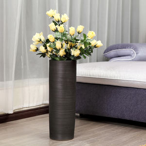 Jarrón <span class=keywords><strong>de</strong></span> piso grande moderno <span class=keywords><strong>de</strong></span> estilo europeo, blanca y negra Simple decoración del hogar, gabinete <span class=keywords><strong>de</strong></span> sala <span class=keywords><strong>de</strong></span> estar, arte decorativo <span class=keywords><strong>de</strong></span> <span class=keywords><strong>flores</strong></span> <span class=keywords><strong>secas</strong></span> - Product Image 3