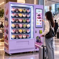 Mesin Penjual Cupcake Dingin Winnsen dengan Kaca Depan dan Layar LED Menjaga Kue Krim Tetap Segar