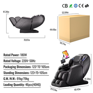 כיסא עיסוי גוף 4D Zero Gravity AI עם בקרת קול חכמה, בקרת זמן, עיסוי ידיים, מצב קשישים בלחיצת כפתור אחת לחדר כושר - Product Image 5