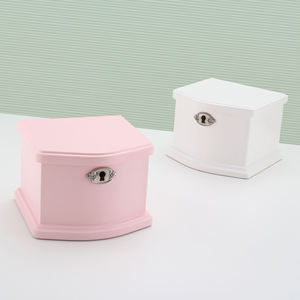 Nuevo Diseño Personalizado de Caja Musical de Lujo Rosa con Forma de Bailarina, Joyero para Niñas, Organizador de Joyas - Product Image 1