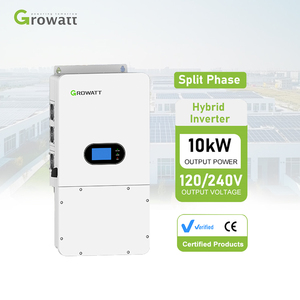 Inversor híbrido de red atada <span class=keywords><strong>Growatt</strong></span> 10 <span class=keywords><strong>Kw</strong></span> 48V Fase dividida 120/240V Inversor solar híbrido Mppt - Product Image 1