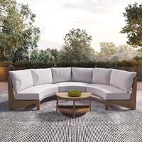 Outdoor Rundsofa Nordisches Luxus-Stoffsofa Wohnzimmermöbel Modernes Weiches Schwamm-Modulares Sektional Gebogenes Sofa-Set