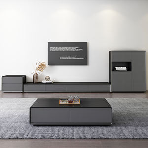 الحديثة غرفة المعيشة المعاصرة خشب متين تخزين حامل تلفاز خزائن - Product Image 5