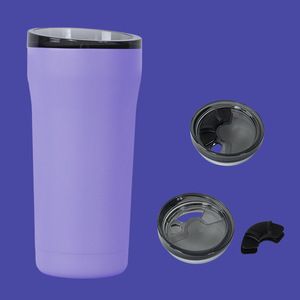 Stainless Steel Tumbler 20oz With Sliding Lid Magnetic Closure For Travel Car Use - Product Image 1