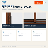 Puertas Corredizas Modernas de Aluminio de Doble Riel con Doble Acristalamiento, Puerta Corrediza de Vidrio Templado para Uso en Interiores de Centros Comerciales