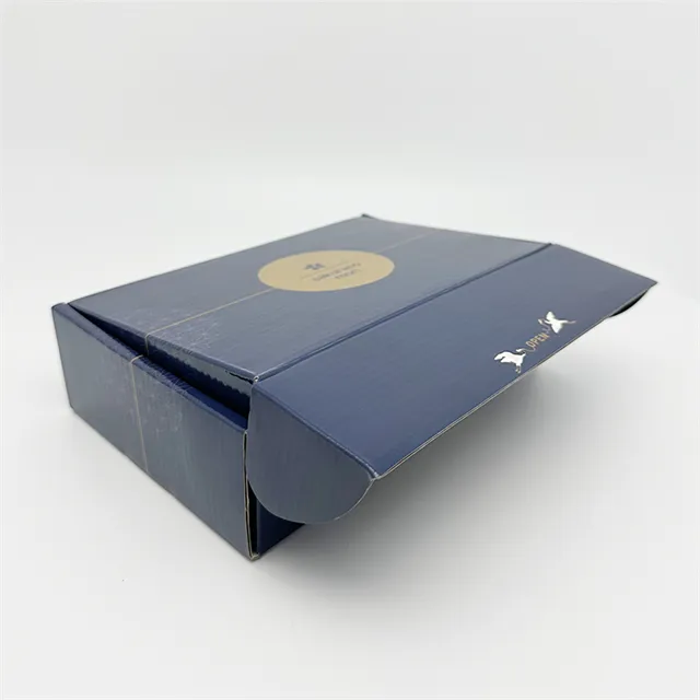 Custom Design stampato nero Roll End Mailing Box pieghevole in cartone ondulato scatola postale