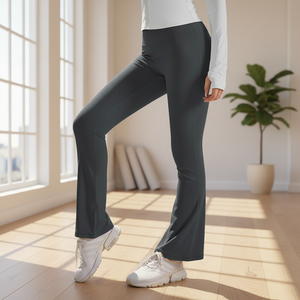 Pantalones de Yoga de Cintura Alta y Corte Ajustado, Cintura Elástica, Sensación de Piel Desnuda, Transpirables, de Secado Rápido, Diseño Reversible - Product Image 2