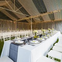Tentes de plein air imperméables monocouche ZC pour 300 personnes, événements, poteaux hauts, mariage, fête, festival, légères, ignifuges, toutes