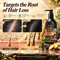 Shampo Ginseng Anti-Rambut Rontok, Pembersih Mendalam, Pengontrol Minyak, Penghilang Ketombe, Shampo Perangsang Pertumbuhan Rambut