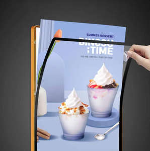 Caja de Luz LED Ultrafina de Pared, <span class=keywords><strong>Cartel</strong></span> de Vidrio Templado para Letreros Electrónicos Personalizados, Menú <span class=keywords><strong>Luminoso</strong></span> - Product Image 5