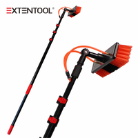 Brosse de lavage à jet d'eau robuste OEM d'usine, manche télescopique de 6 m, poils doux écologiques, brosse de nettoyage de voiture à pulvérisation